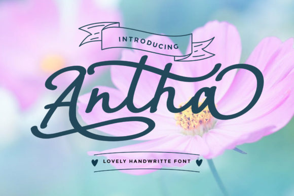 Antha: A Flowing Handwritten Font for Elegant Brand Identity