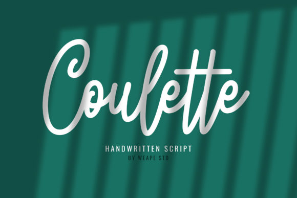 Coulette: A Script Handwritten Font for Creative Makers