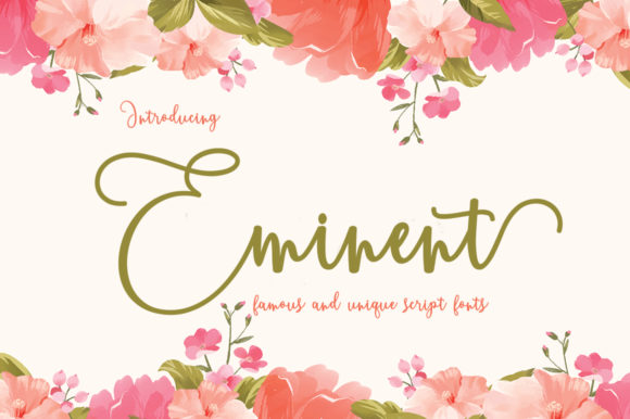 Eminent: An Elegant Script Handwritten Font for Refined Design
