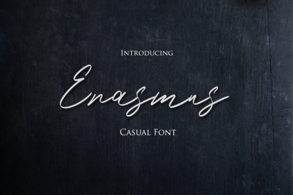 Erasmus: A Script Font for Elegant Editorial Design