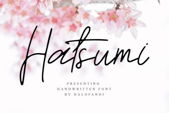 Hatsumi Font: Delicate Script Handwritten Typeface for Makers