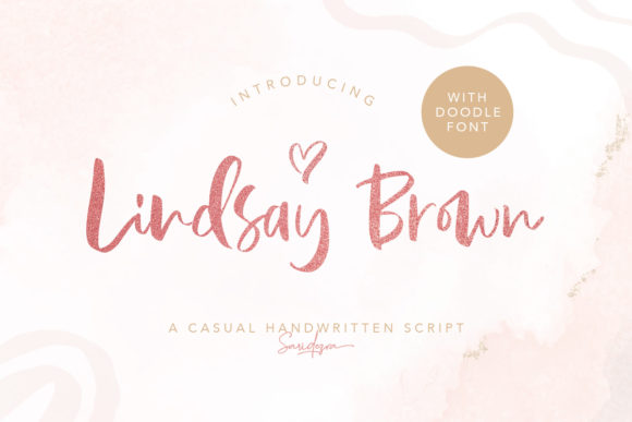 Lindsay Brown Script Handwritten Font for Elegant Craft Projects