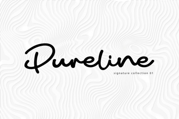 Pureline: A Modern Signature Font for Campaign Design