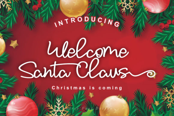 Welcome Santa Claus Font for Festive Branding