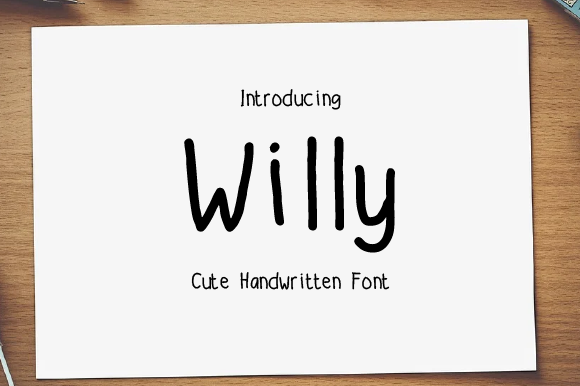 Willy: A Sweet & Friendly Handwritten Font for Campaign Design