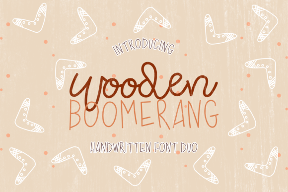 Wooden Boomerang Script Handwritten Font for Makers